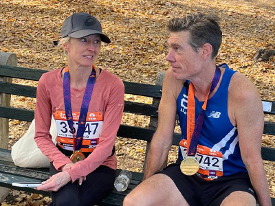 Martin Yelling Deena Kastor complete New York City Marathon