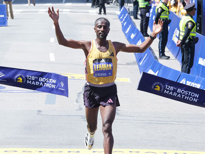 Sisay Lemma wins 2024 Boston Marathon
