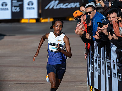 Cover image of Marathon Talk Episode 75 featuring Sifan Hassan, as she wins the 2025 TCS Sydney Marathon