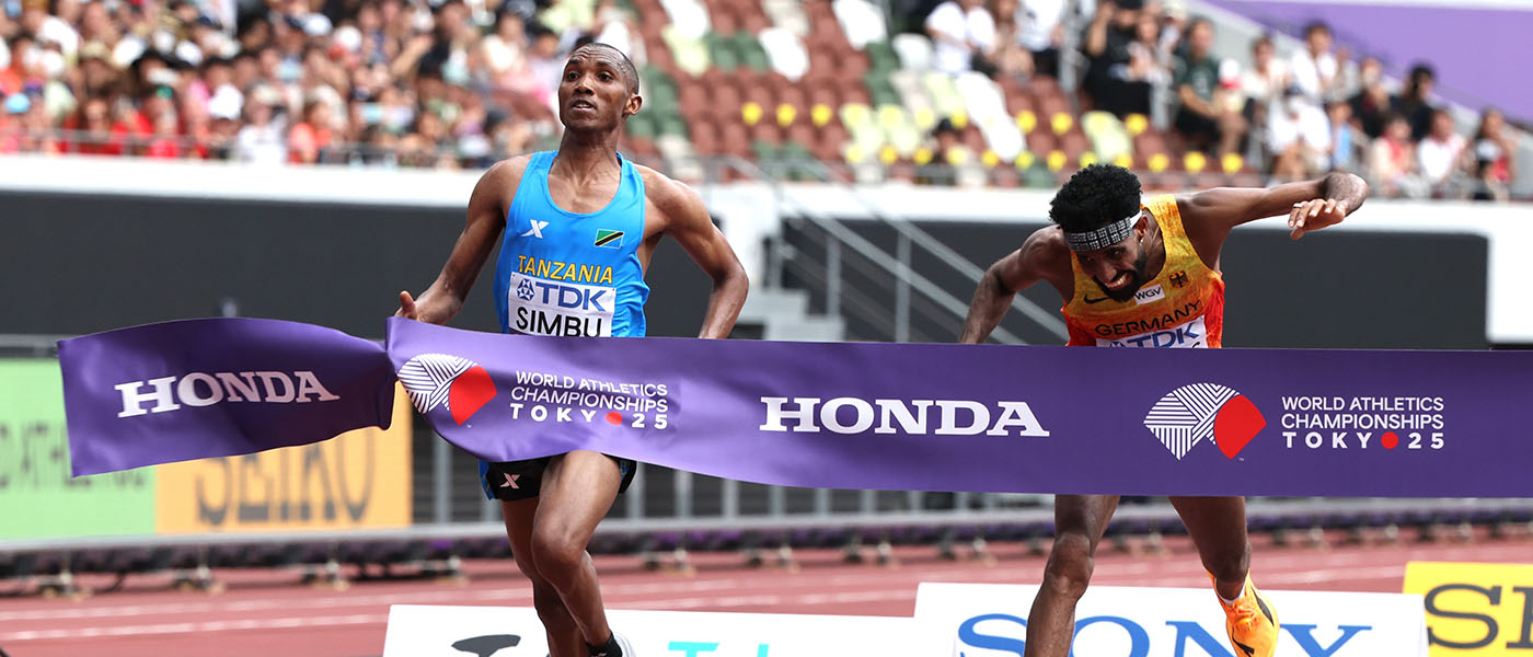 Simbu wins gold in photo finish